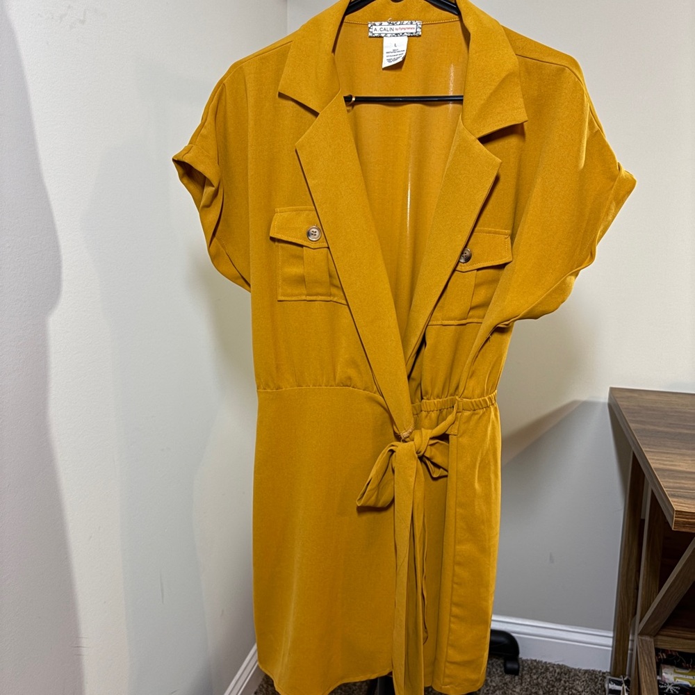 Mustard Yellow Women's Romper